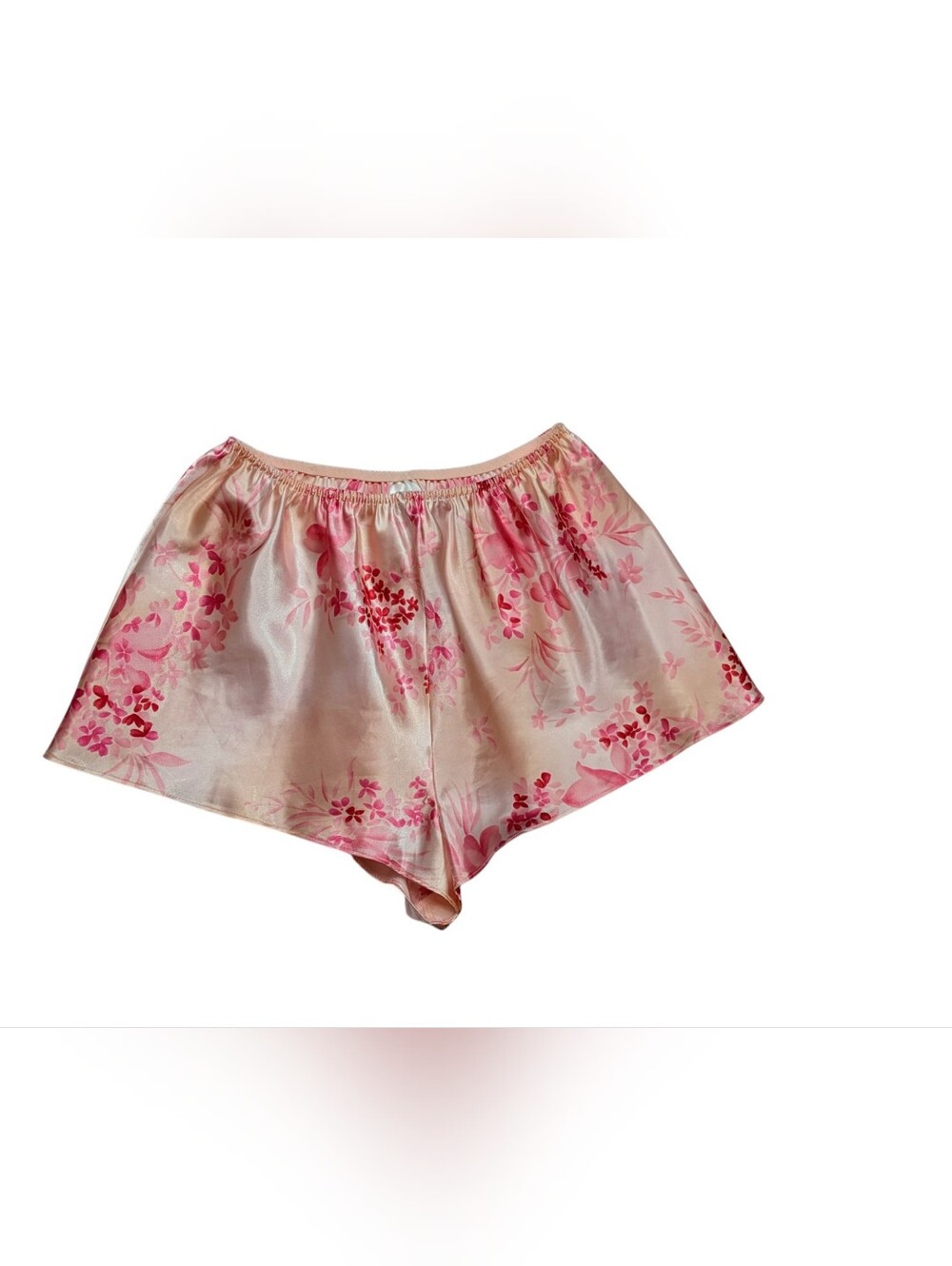 Silky Pink Floral Sleep Shorts Size Large